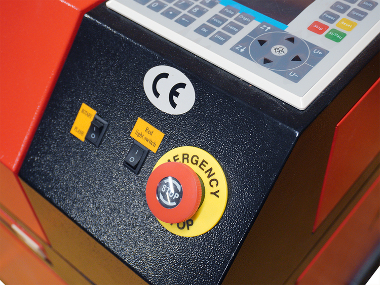 Ruida kontrolieris un Emergency Stop